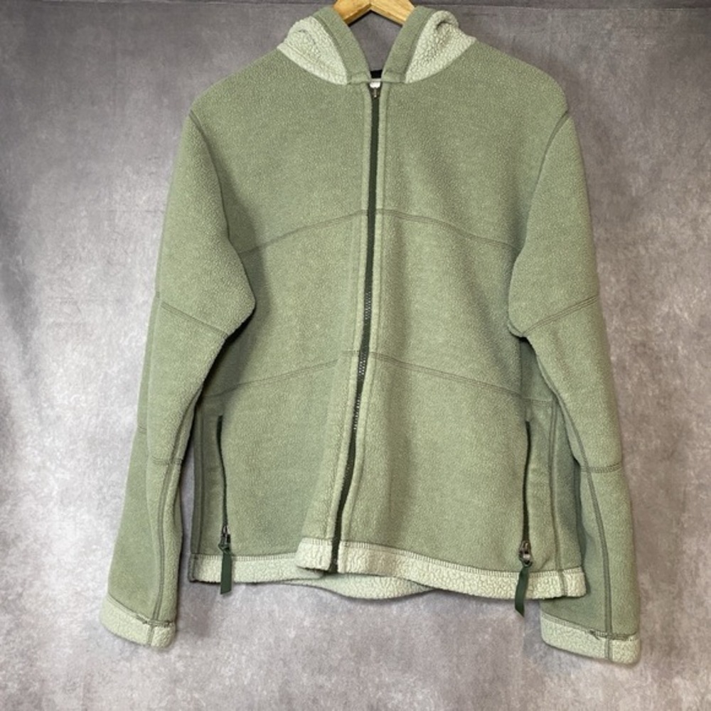 VTG 90s‎ Patagonia Synchilla Fleece Hood Zip Jacket Green Size Large USA Women